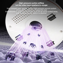 Prenosni multifunkcionalni 3 u 1 Bežični UV Antiprašni Usisivač za Uklanjanje Grinja bez Kabla za Čišćenje od prašine u kući, krevetu