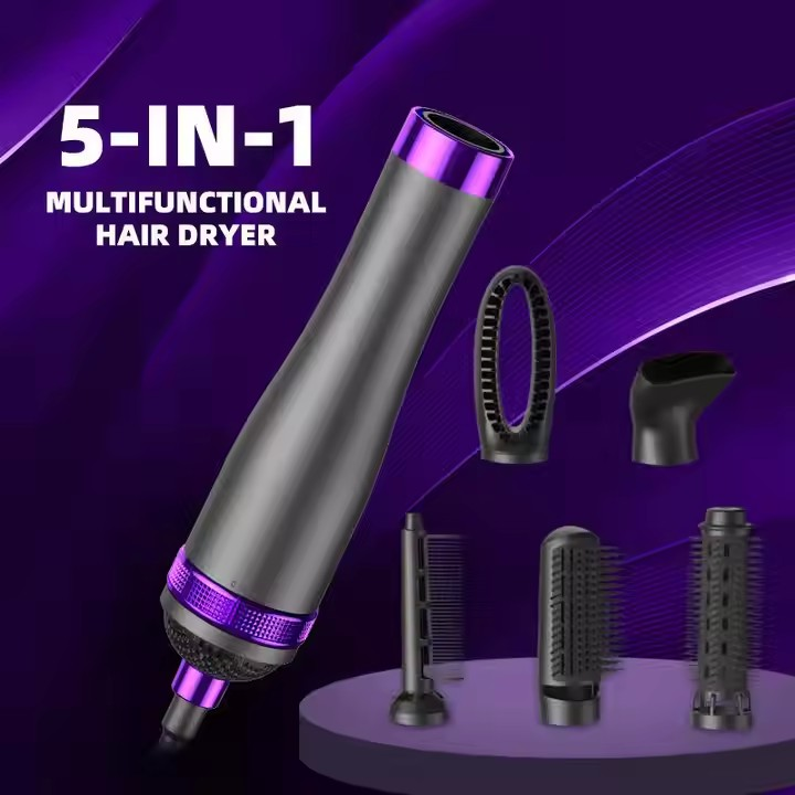 RE-2065 Professional Styler for Drying, Blow-drying, Straightening, Curling Hair - 5 in 1