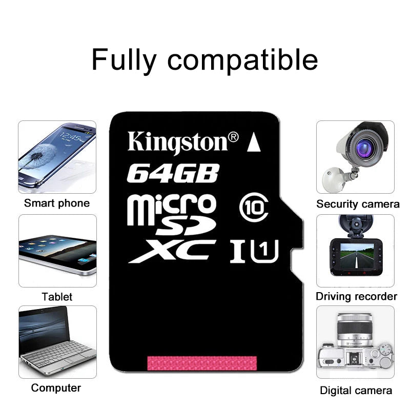 Kingston microSD Card Class10 carte sd 64GB 16G 32GB 128GB 256GB 512G TF