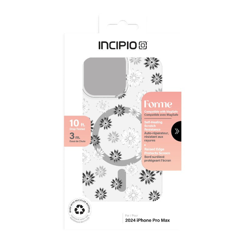 Incipio Forme MagSafe - iPhone 16 Pro Max Case (Ditzy Floral Silver)