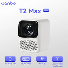 WANBO T2 Max Mini projektor Android 9.0, 1080p Full HD, 450 ANSI, WiFi, prijenosni s HiFi zvukom za dom i na otvorenom 