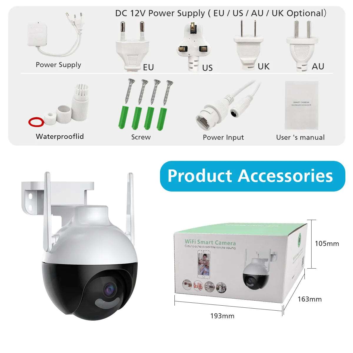 Spoljašna Sigurnosna Kamera za Video Nadzor WiFi IP 4K 8MP PTZ  AI Detekcija Boje Noćni Vidio sa Audio Funkcijom A18 ICSEE Aplikacija