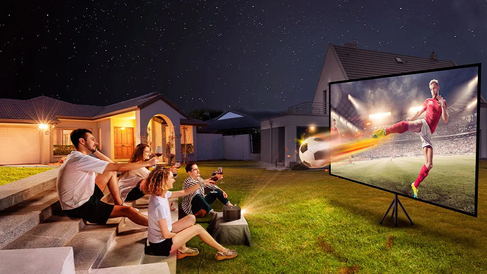 BYINTEK X30 1080P Full HD Pametan Projektor - Licenciran za Netflix, AI Automatsko Fokussiranje, Dolby Audio, WiFi LCD LED Sistem Kućnog Bioskopa