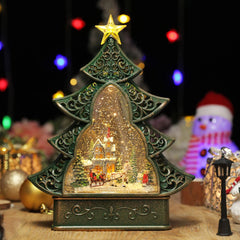 Kristalna Svetla za Dekoraciju Božićnog Drveta sa Zvezdom na Baterije - Ukras za Dom sa 8 Božićnih Pesama i Kreativnim Stolom, Originalni Božićni Pokloni i Dekoracija