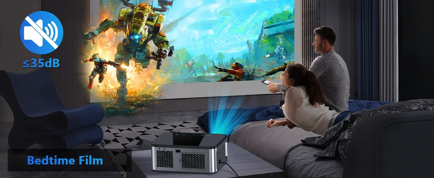 XIWBSY Full HD 1080P Projector 25000Lumens Wifi6 8K Android Projector 3D Smart Home Theater Cinema Proyector Outdoor Beamer