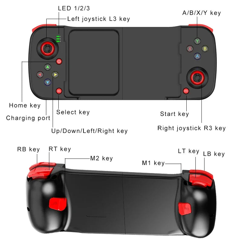 Bežični BT 5.0 rastezljivi kontroler za igre za mobilni telefon Android IOS Gamepad Joystick Eat Chicken Gamepad za PS4 Switch PC