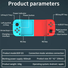 Bežični BT 5.0 rastezljivi kontroler za igre za mobilni telefon Android IOS Gamepad Joystick Eat Chicken Gamepad za PS4 Switch PC