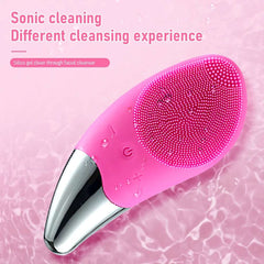 Mali električni čistač lica sa silikonskom četkom, Sonic čistač lica dubinskog čišćenja pora kože masažer za lice uređaj za čišćenje lica.