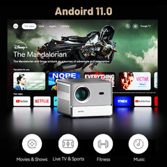 Wanbo DaVinci 1 Pro projektor Full HD 1080P, 4K, Google TV 11.0, auto fokus, 5G WiFi, prijenosno kućno kino 