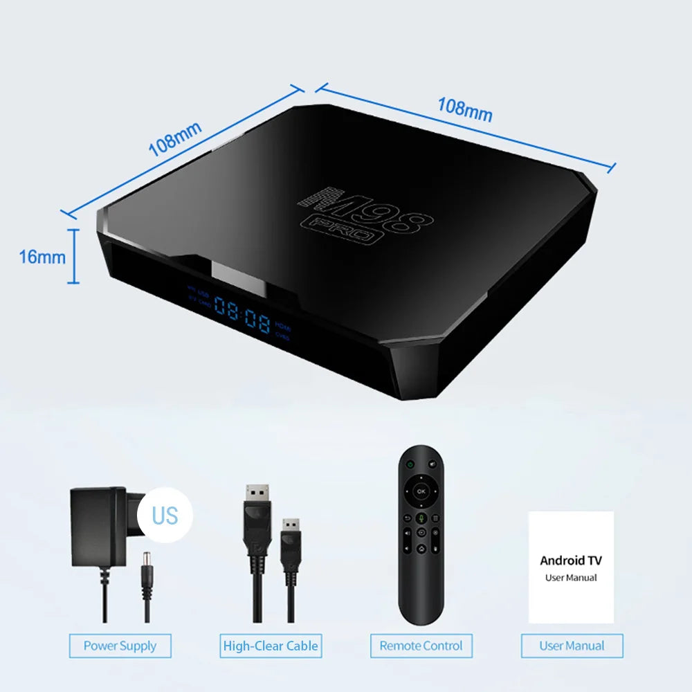 4K UHD Android TV Box - Arealer | 16GB eMMC, 2G DDR3, HDMI 2.0, Wi-Fi 5, Bluetooth 5.0