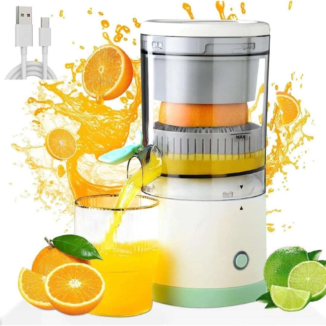 Električna sokovnik čaša za sok od citrusa sokovnik za narandže limun Punjač na USB-u Kuhinjski sokovnik blender za voće Svež separator presa za sokove