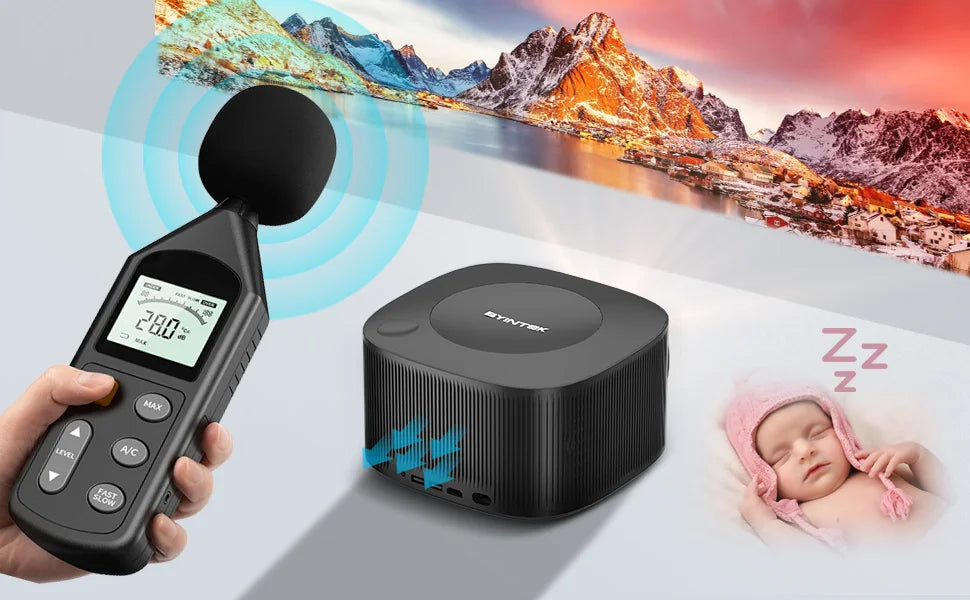 BYINTEK X30 1080P Full HD Pametan Projektor - Licenciran za Netflix, AI Automatsko Fokussiranje, Dolby Audio, WiFi LCD LED Sistem Kućnog Bioskopa