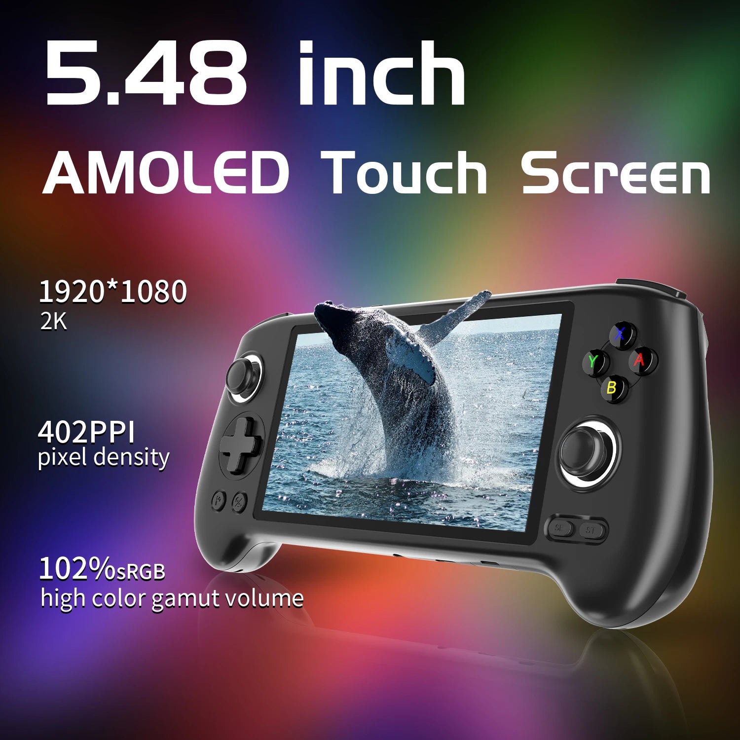 ANBERNIC RG556 ručna igraća konzola | Unisoc T820, Android 13, 5.48'' AMOLED, 5500mAh, WiFi, Bluetooth Retro Video Player