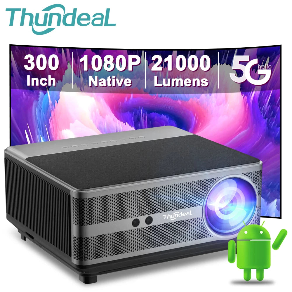 ThundeaL TD98 Full HD izvorni 1080P WiFi LED projektor - 2K/4K video, Android, Beamer za kućno kino