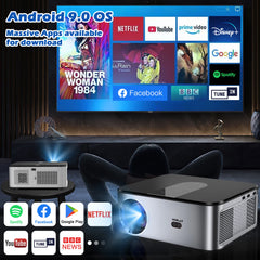 Android 4K LED projektor 800ANSI Full HD 1080P | Prijenosni projektor za kućno kino s Auto Keystone i 5G WiFi