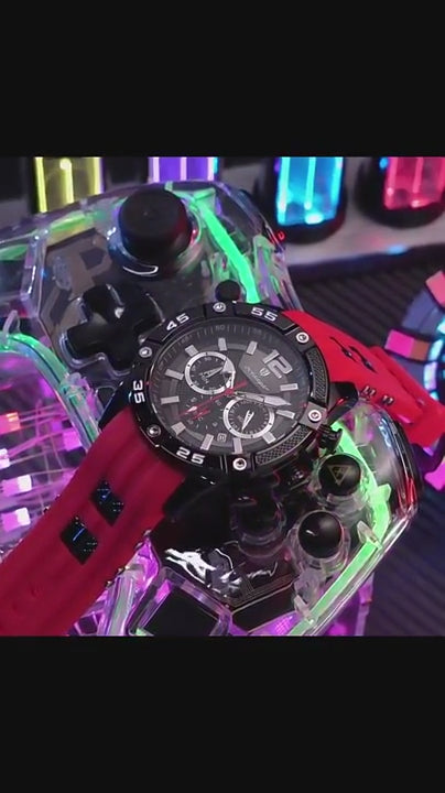 Poedagar 912 Muški Hronograf Sat | Vodootporan, Svetleći, Silikonski Remen