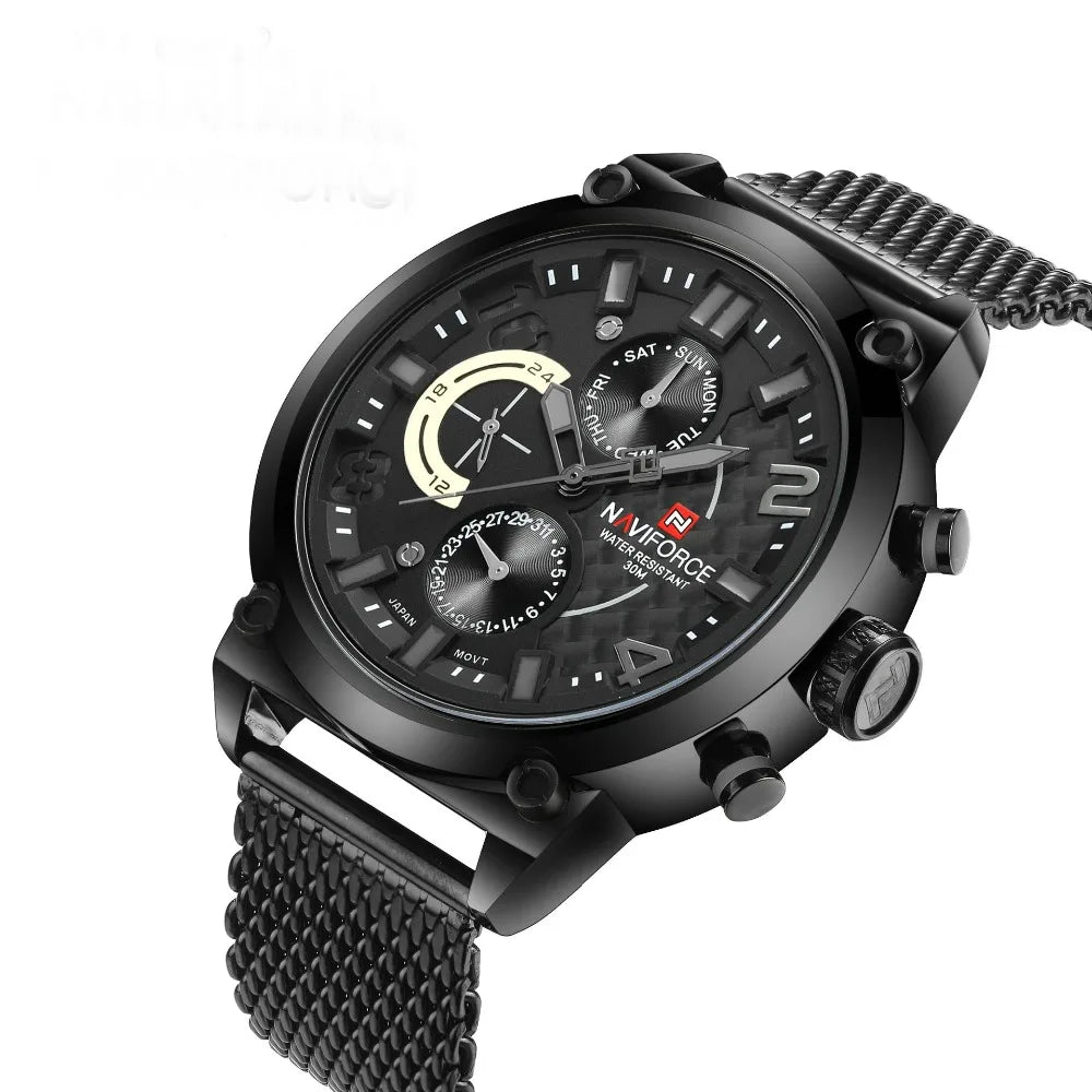 Naviforce 9068 Men's Quartz Luxury Watch | Calendar, Sports Wristwatch iTrade.si